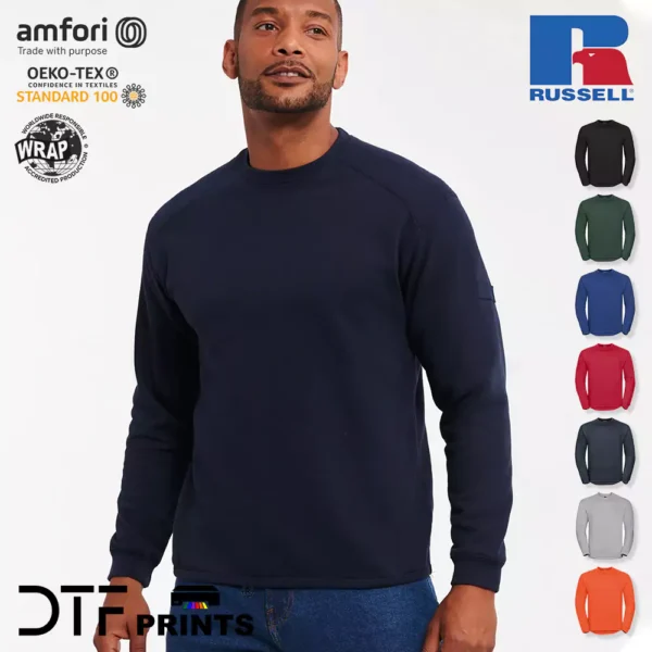 Russell Europe - Heavy-duty crew neck sweatshirt - J013M