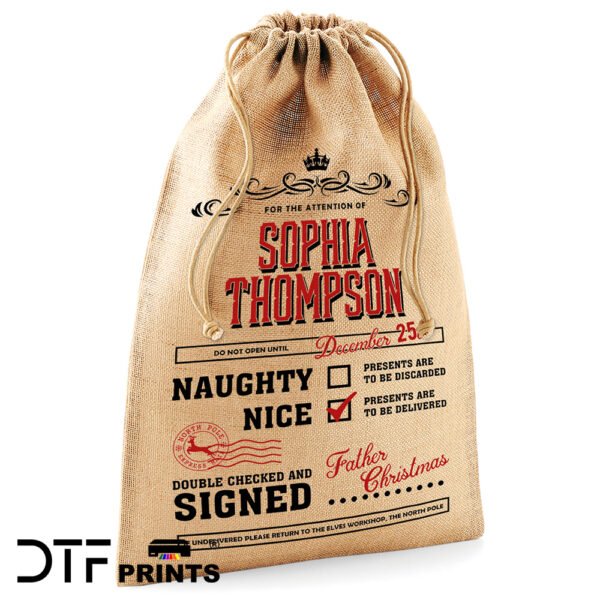 Christmas Sack - Sophia Thompson - Natural Jute