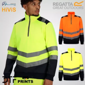 Regatta High Visibility - Pro hi-vis 1/4 zip sweatshirt - RG466