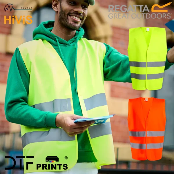 Regatta High Visibility - Pro hi-vis two-band easy print vest - RG471