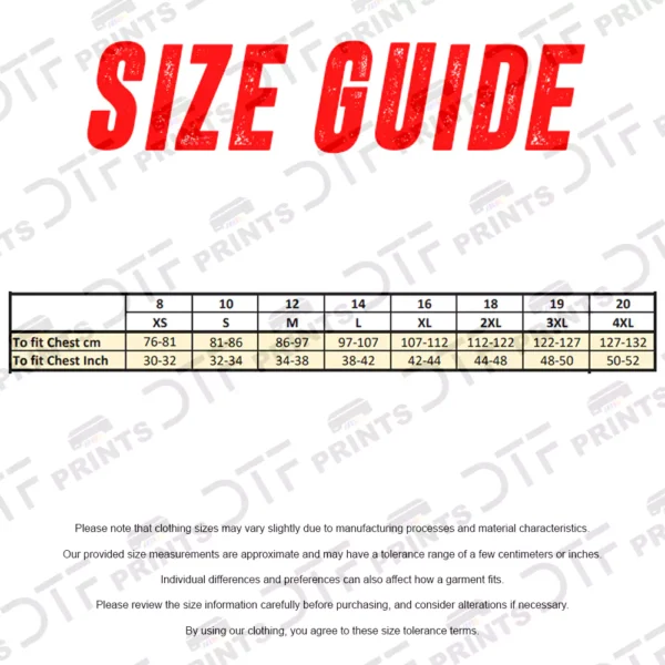 ProRTX - Womens Pro Polo Shirt - Size Guide - RX01F