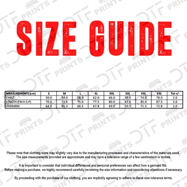 ProRTX - Pro Sweater - Size Guide - RX200