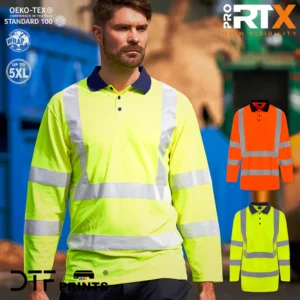 ProRTX High Visibility - Hi-Vis Long Sleeve Polo - RX715