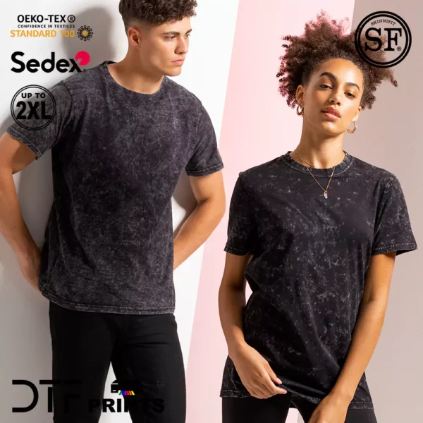 Skinni Fit - Unisex Washed Band T-Shirt - SF203