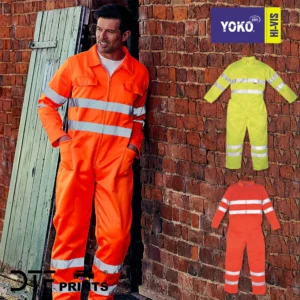 Yoko - Hi-Vis Polycotton Coverall (HV058) - YK011