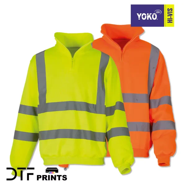 Yoko - Hi-Vis 1/4 Zip Sweatshirt (HVK06) - YK031