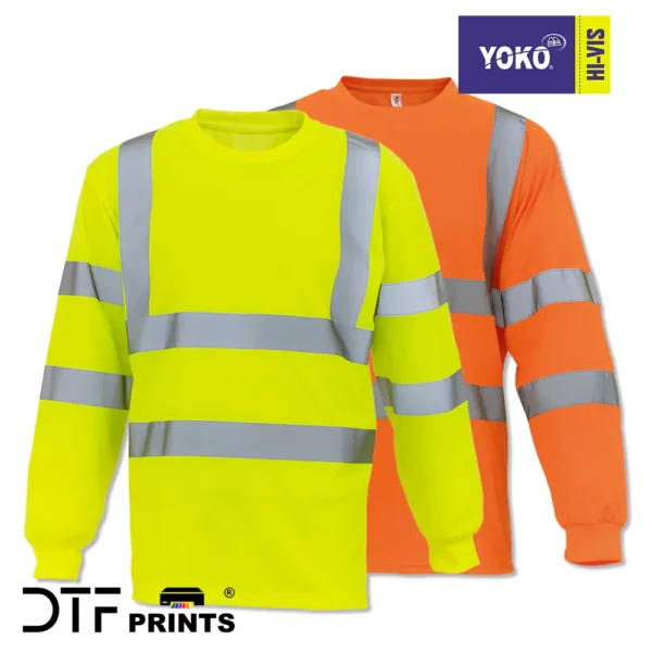 Yoko - Hi-Vis Long Sleeve T-Shirt (HVJ420) - YK033