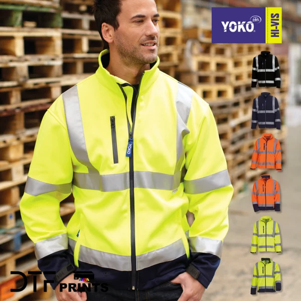 Yoko - Hi-Vis Softshell Jacket (HVK09) - YK040