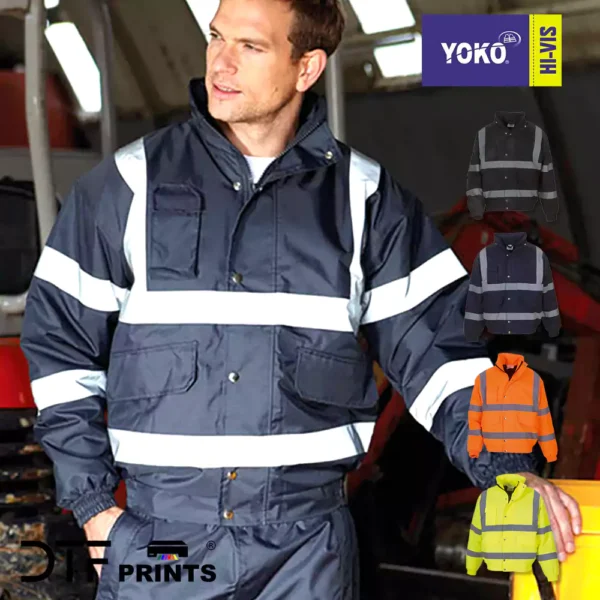 Yoko - Hi-Vis Classic Bomber Jacket (HVP211) - YK043