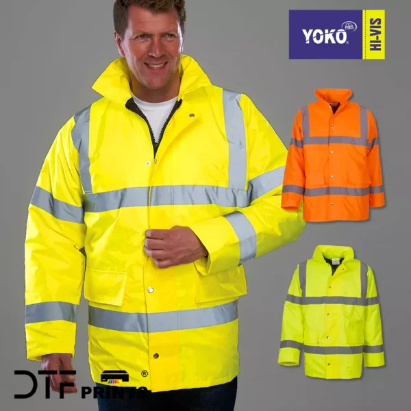 Yoko - Hi-Vis Classic Motorway Jacket (HVP300) - YK045