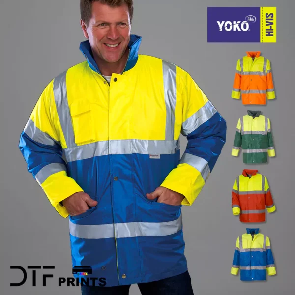 Yoko - Hi-Vis Contrast Jacket (HVP303) - YK047