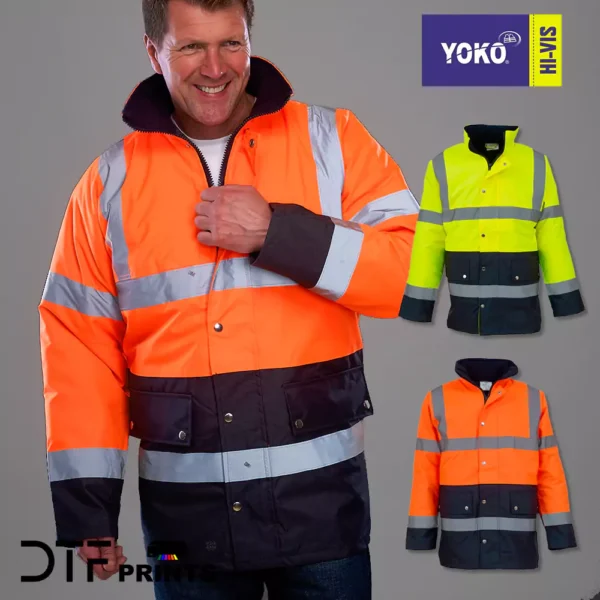 Yoko - Hi-Vis Two-Tone Motorway Jacket (HVP302) - YK048