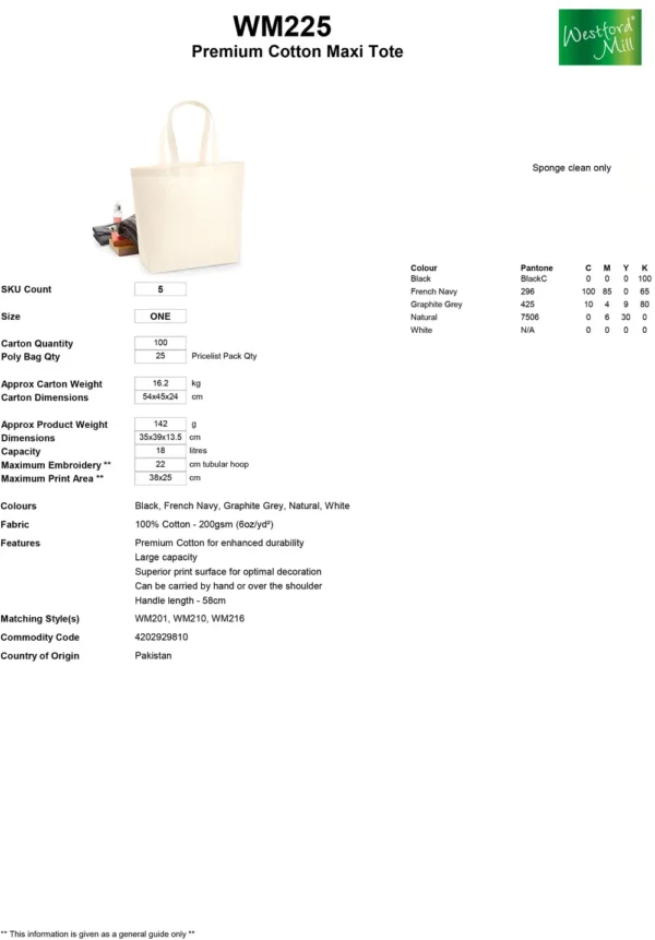Westford Mill - Premium Cotton Maxi Tote - Image 2