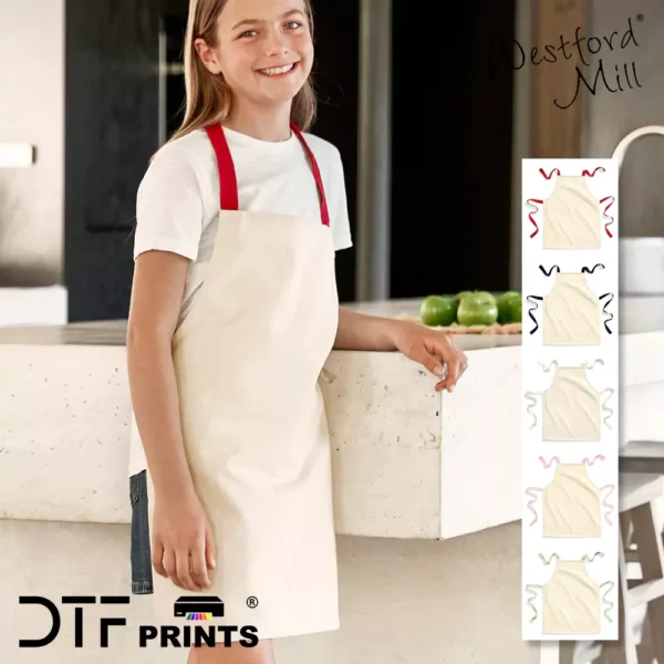 Westford Mill - Fairtrade cotton junior craft apron - WM362