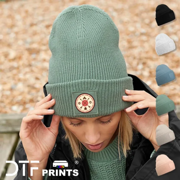 Beechfield - Deep-cuffed tonal patch beanie - B336R