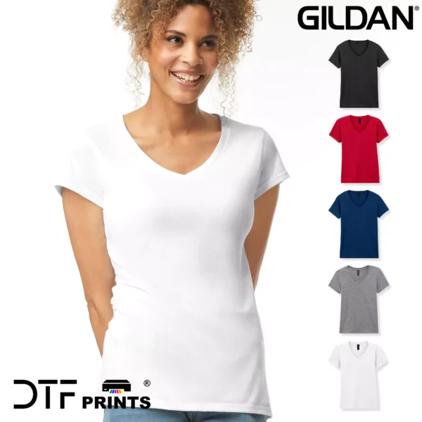 Gildan - Softstyle womens v-neck t-shirt - GD078