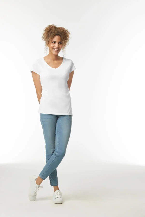 Gildan - Softstyle womens v-neck t-shirt - GD078 - Image 3