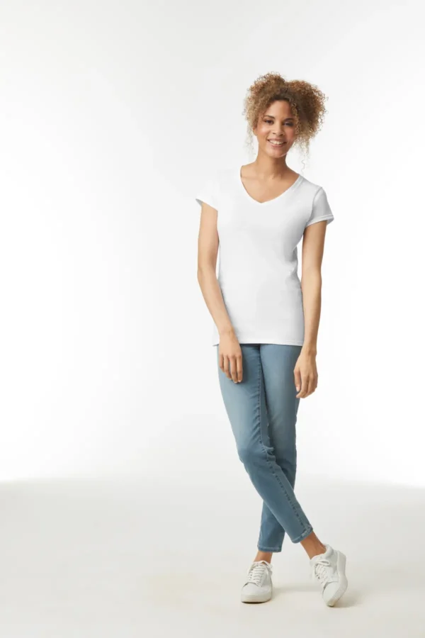 Gildan - Softstyle womens v-neck t-shirt - GD078 - Image 4
