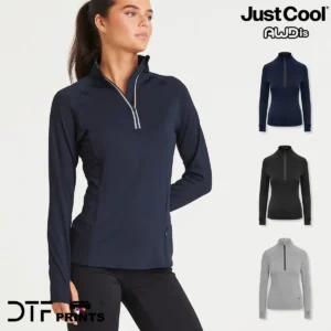 AWDis Just Cool - Womens Cool Flex long half-zip top - JC035