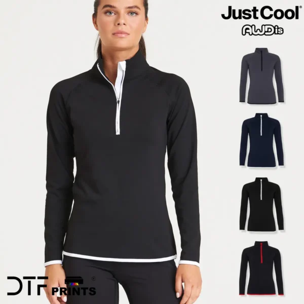 AWDis Just Cool - Womens cool half zip sweatshirt - JC036