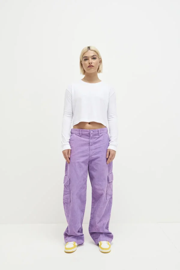 AWDis Just T's - Womens Long Sleeve Cropped T-shirt - Image 3