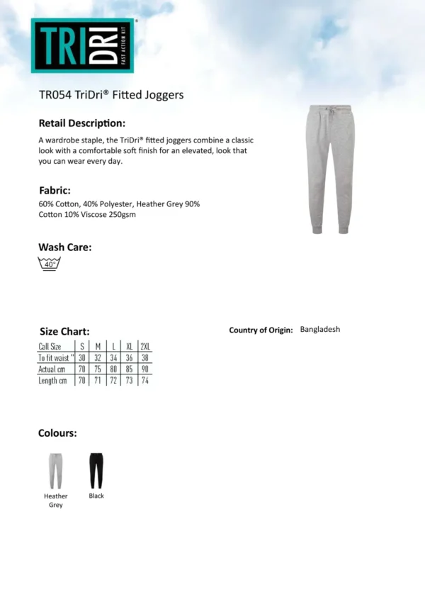 TriDri - Mens Fitted Joggers - Image 2