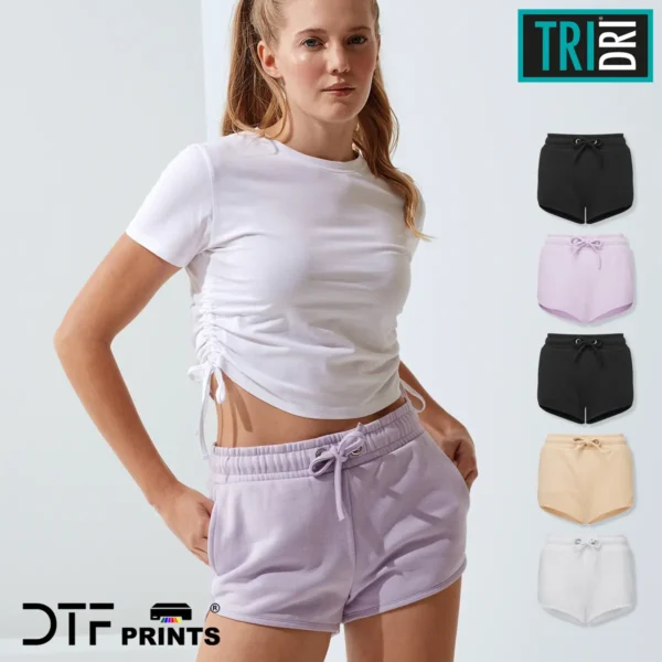 TriDri - Womens recycled retro jogger shorts - TR063