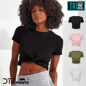 TriDri - Womens twist crop top - TR068