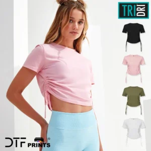 TriDri - Womens ruched crop top - TR069