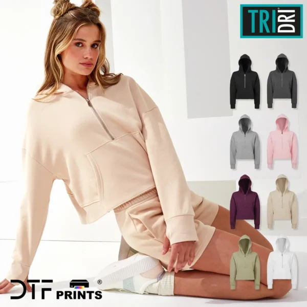 TriDri - Womens half zip hoodie - TR077