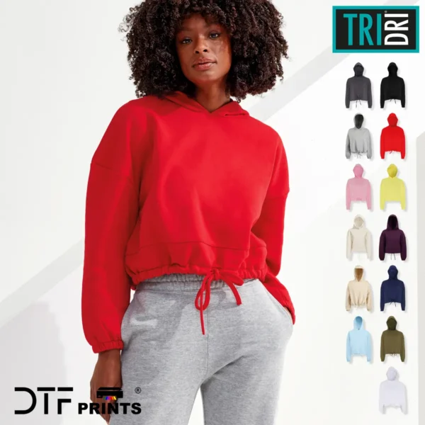 TriDri - Womens cropped oversize hoodie - TR085