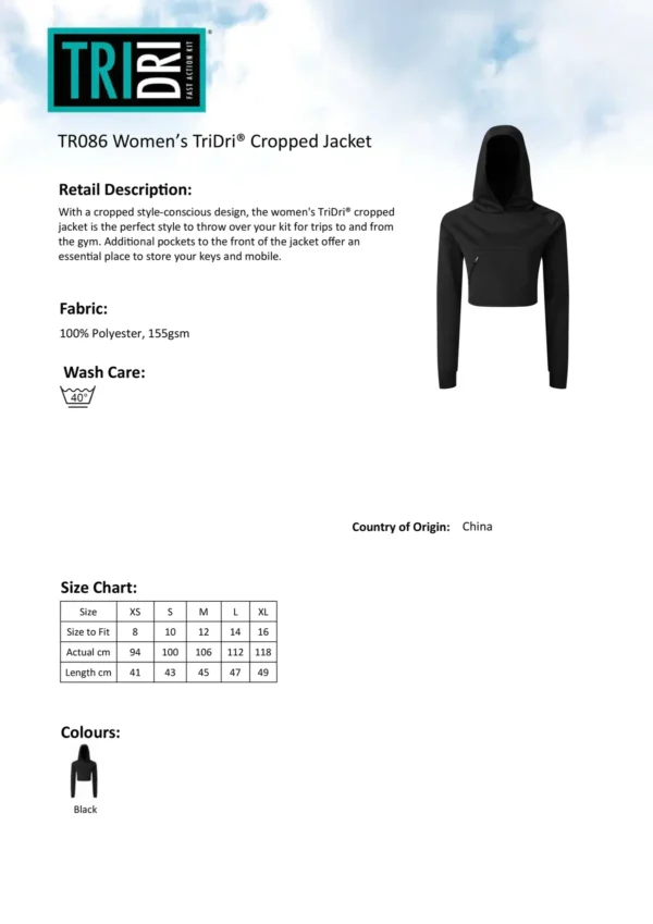 TriDri - Womens Cropped Jacket - Image 2