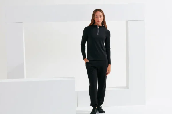 TriDri - Womens Recycled Long Sleeve Brushed Back Quarter Zip Top - Image 3