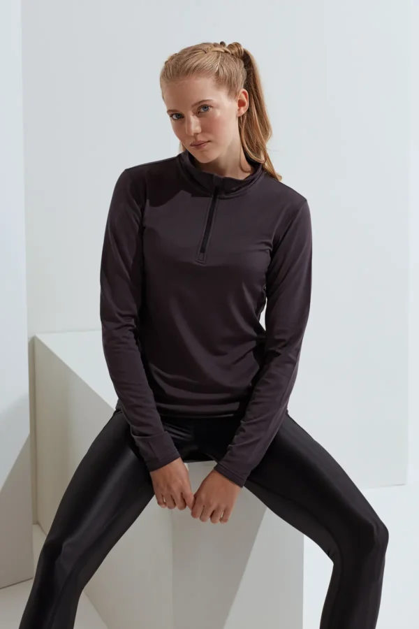 TriDri - Womens Recycled Long Sleeve Brushed Back Quarter Zip Top - Image 6