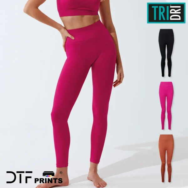 TriDri - Womens seamless 3D fit multi-sport sculpt solid colour leggings - TR215