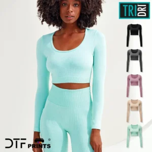 TriDri - Womens ribbed seamless 3D Fit crop top - TR224
