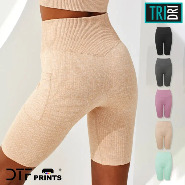 TriDri - Womens ribbed seamless 3D Fit cycle shorts - TR225
