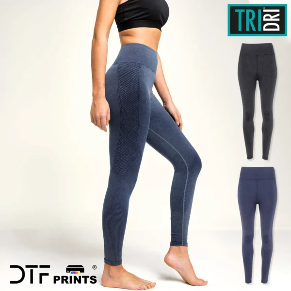 TriDri - Womens seamless 3D fit multi-sport denim look leggings - TR305