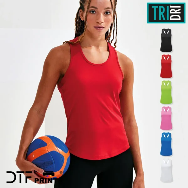 TriDri - Womens recycled performance slim racerback vest - TR527