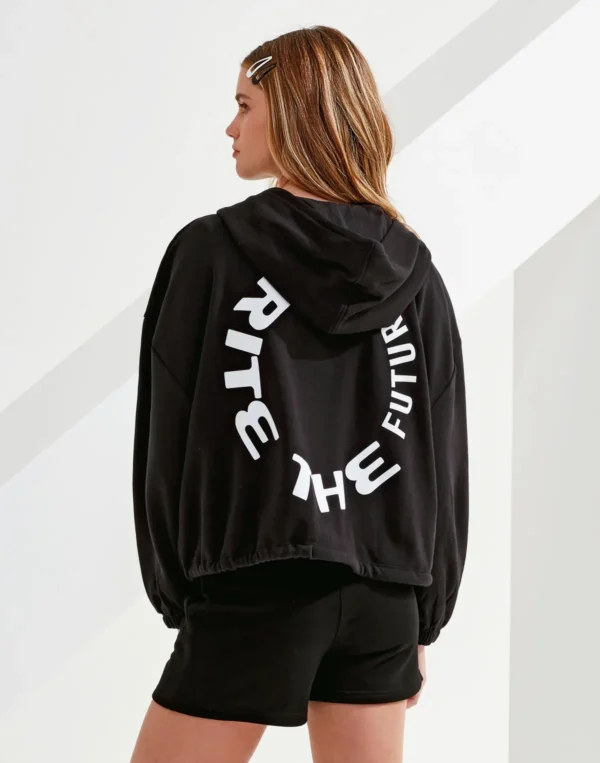 TriDri - Womens recycled drawstring full-zip hoodie - TR601 - Image 4