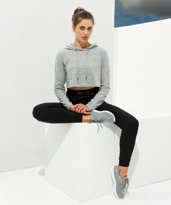 TriDri - Womens Cropped Hooded Long Sleeve T-Shirt - Image 4