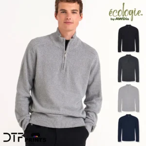 AWDis Ecologie - Wakhan quarter regen zip knit sweater - EA061